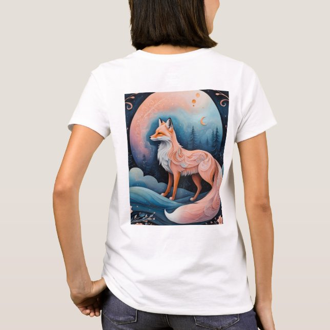 "The Enchanted Ember Fox" T-Shirt (Back)