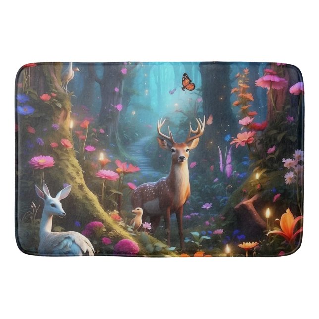 The Enchanted Forest a Mystical Oasis Bath Mat (Front)