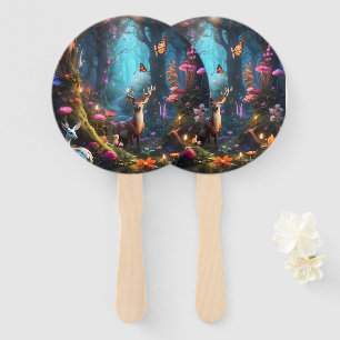 The Enchanted Forest a Mystical Oasis Hand Fan