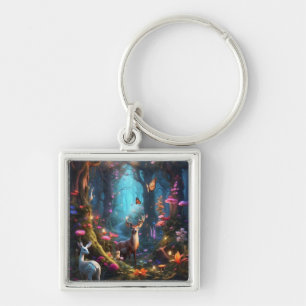 The Enchanted Forest a Mystical Oasis Key Ring