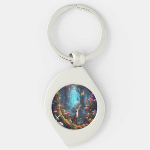 The Enchanted Forest a Mystical Oasis Key Ring