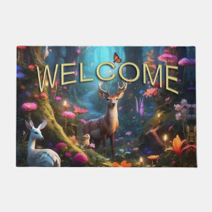 The Enchanted Forest a Mystical Oasis Welcome Doormat