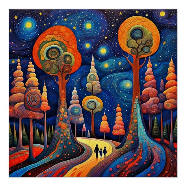 The Enchanted Forest in Starlight Poster (Front)