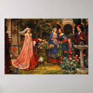 The Enchanted Garden by John William Waterhouse Poster
