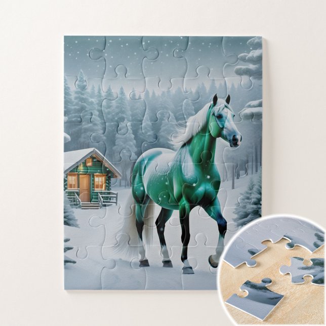 The Enchanted Green Horse Jigsaw Puzzle (Creator Uploaded)