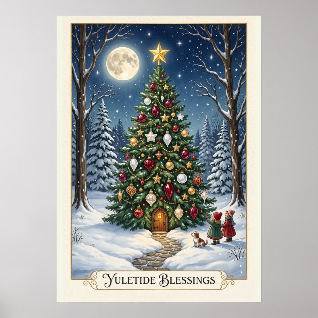 The Enchanted Solstice Tree Poster (Front)