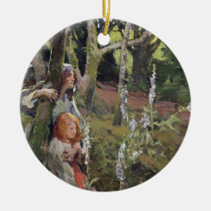 The Enchanted Wood (oil on canvas) Ceramic Tree Decoration