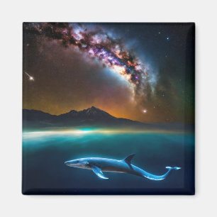 The Enchanting Beauty of a Space Whale Near a Blac Magnet