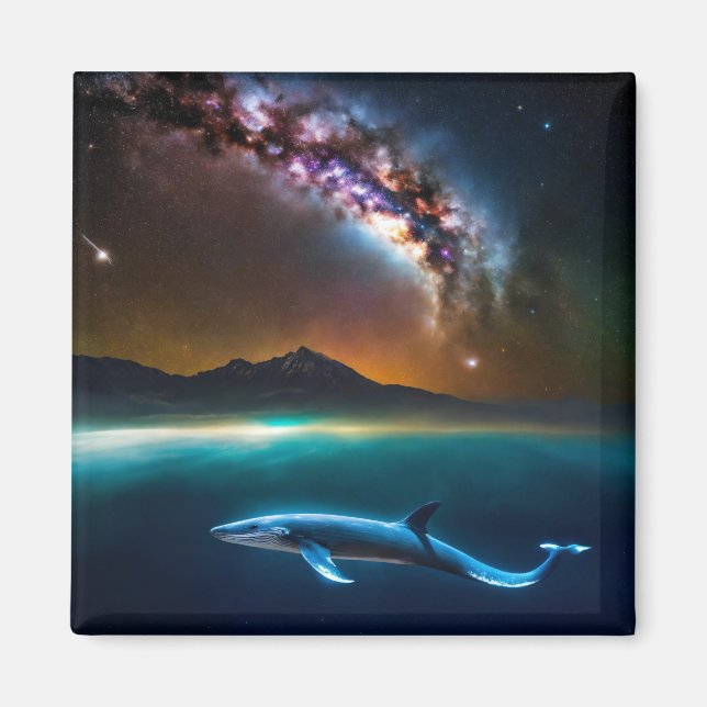 The Enchanting Beauty of a Space Whale Near a Blac Magnet (Front)