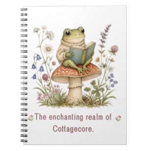 The Enchanting Realm of Cottagecore - Cosy Frog  Notebook