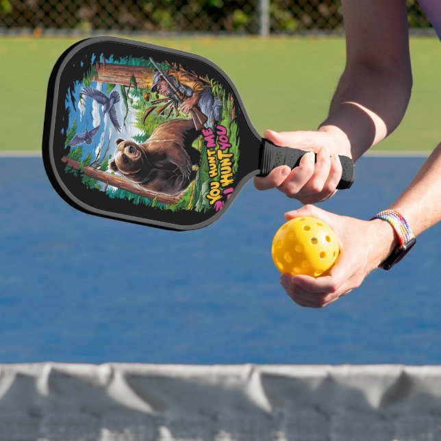 The Encounter bear hunting humourous Pickleball Paddle (Insitu)