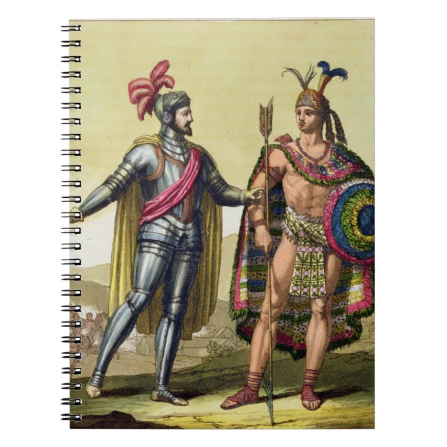 The Encounter between Hernando Cortes (1485-1547) Notebook (Front)