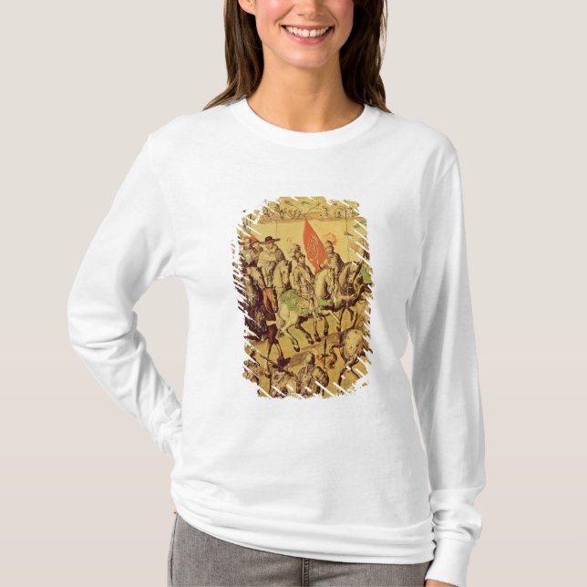 The encounter between Hernando Cortes T-Shirt (Front)