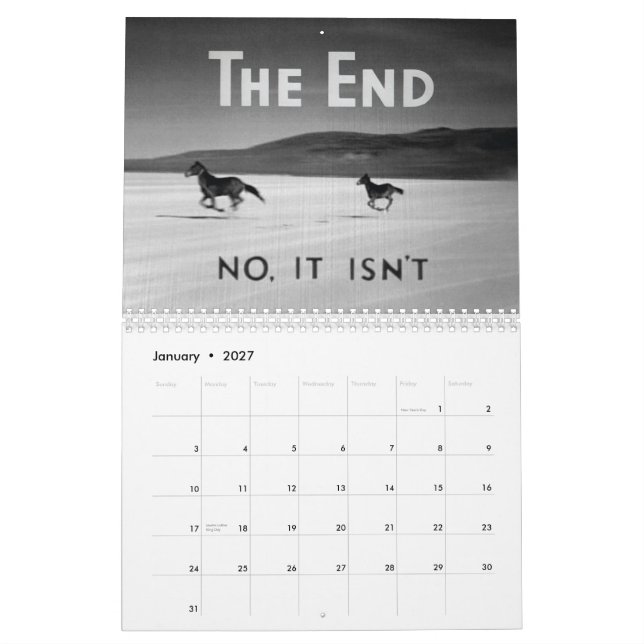 The End 2012 Calendar (Jan 2027)