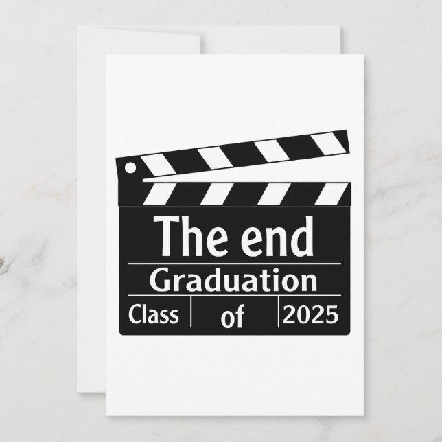 The End Graduation 2025 Cinema Graduate  Invitation (Front)