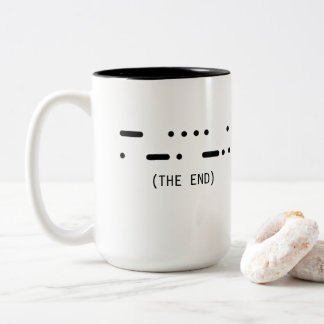 The End Morse Code Minimalist Coffee Mug