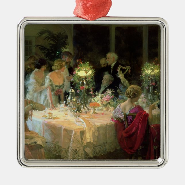 The End of Dinner, 1913 Metal Tree Decoration (Front)