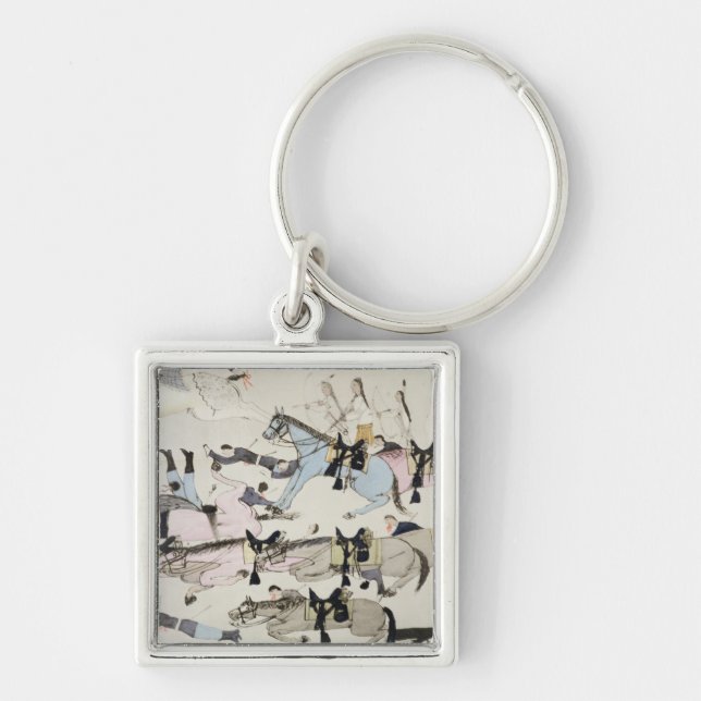 The end of the battle (ink on paper) key ring (Front)