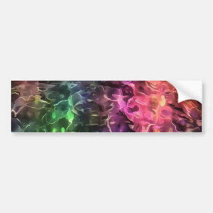 The End Of The Rainbow Bizarre Abstract Art Bumper Sticker