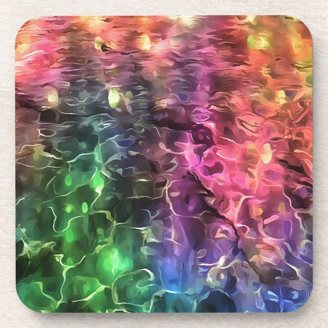 The End Of The Rainbow Bizarre Abstract Art Coaster (Front)