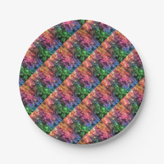 The End Of The Rainbow Bizarre Abstract Art Paper Plate