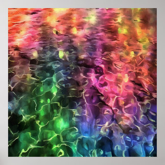 The End Of The Rainbow Bizarre Abstract Art Poster