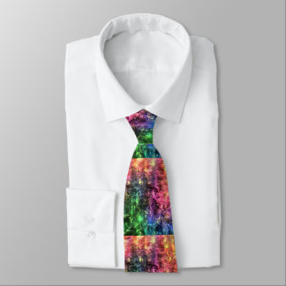 The End Of The Rainbow Bizarre Abstract Art Tie