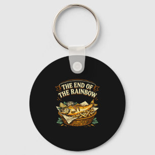 The end of the rainbow funny fish and chips key ring