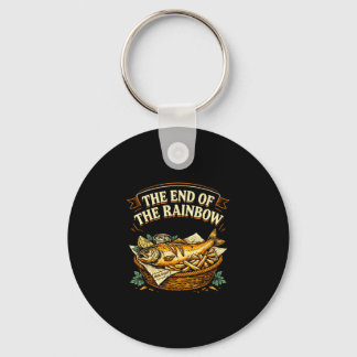 The end of the rainbow funny fish and chips key ring