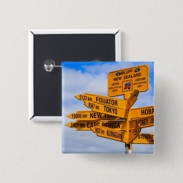 The end of the road 15 cm square badge (Front & Back)