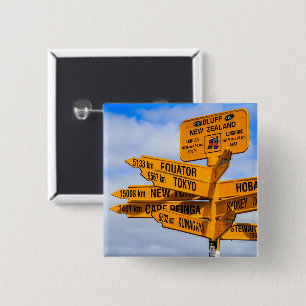 The end of the road 15 cm square badge
