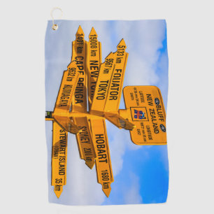 The end of the road golf towel