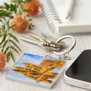 The end of the road key ring