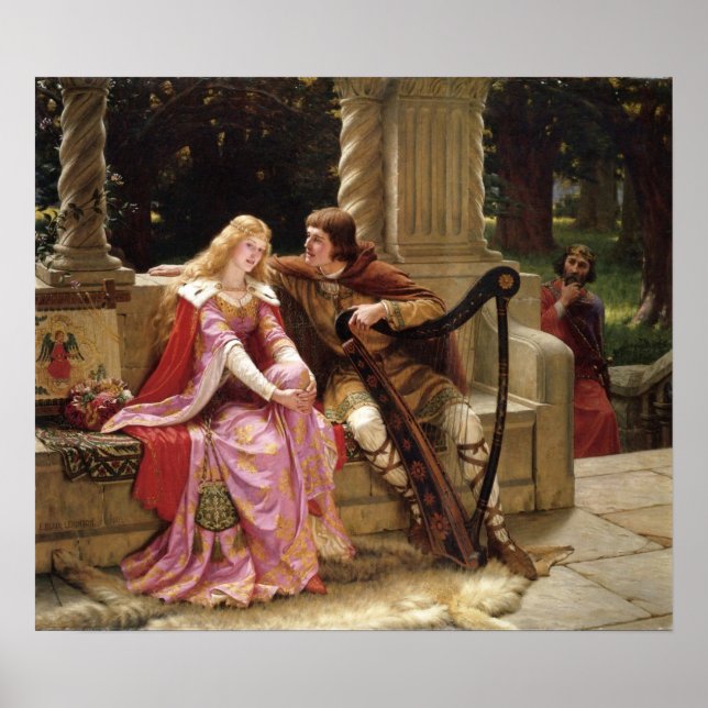 The End of the Song by Edmund Leighton, c. 1902 Poster (Front)