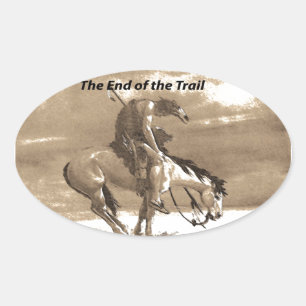 The End of the Trail Oval Sticker