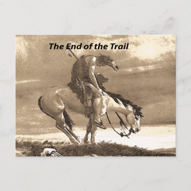 The End of the Trail Postcard (Front)
