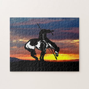 The End of the Trail Silhouette Jigsaw Puzzle
