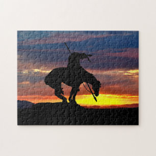 The End of the Trail Silhouette Jigsaw Puzzle