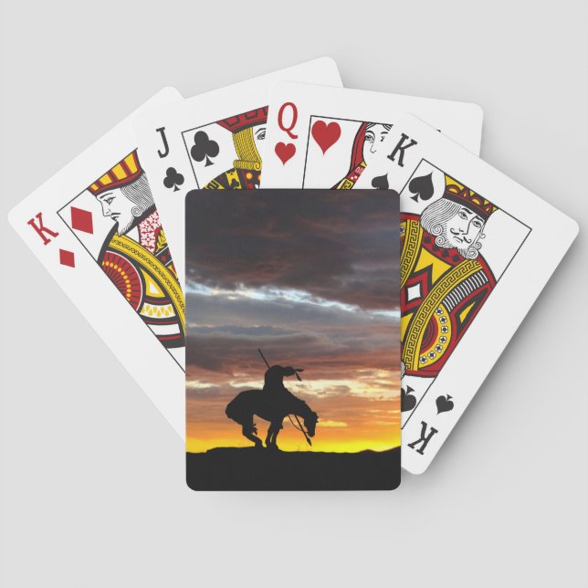 The End of the Trail Silhouette Playing Cards (Back)