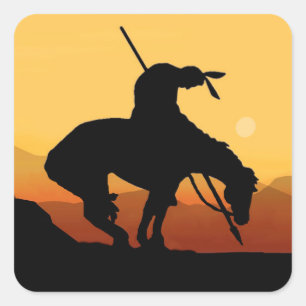 The End of the Trail Silhouette Stationary Sticker