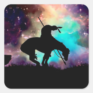 The End of the Trail Silhouette Stationary Sticker
