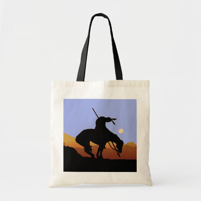The End of the Trail Silhouette Tote Bag (Front)