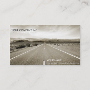 The endless desert road business card