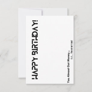The Enemies Birthday Flat Card