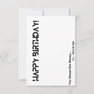 The Enemies Birthday Flat Card