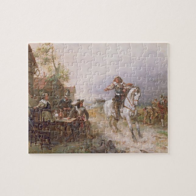 The Enemy Approaches (oil on canvas) Jigsaw Puzzle (Horizontal)