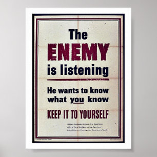 The Enemy Is Listening Poster