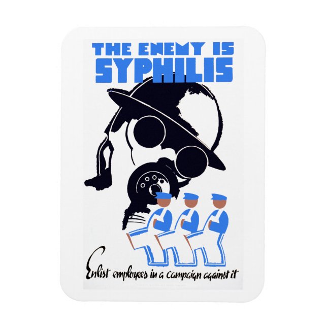 The Enemy Is Syphilis Magnet (Vertical)
