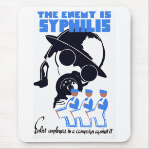 The Enemy Is Syphilis Mouse Mat