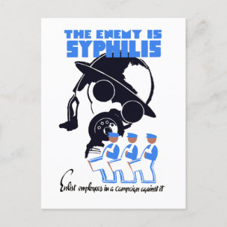 The Enemy Is Syphilis Postcard